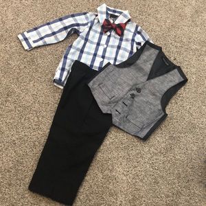 4 piece suit with tie